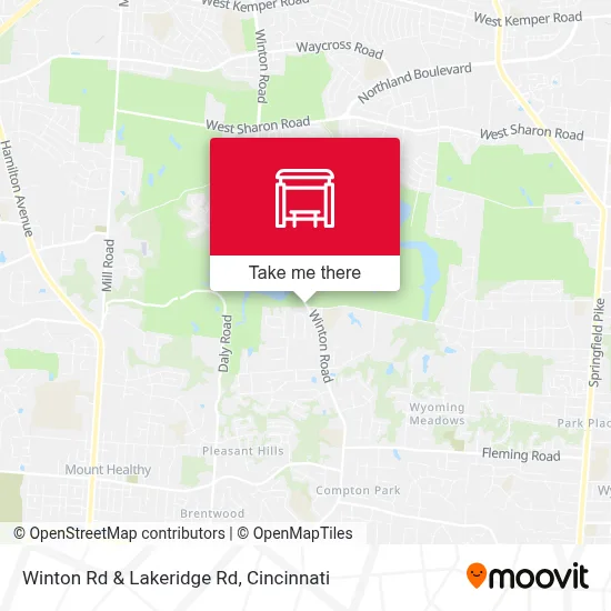 Winton Rd & Lakeridge Rd map