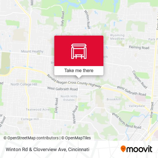 Winton Rd & Cloverview Ave map