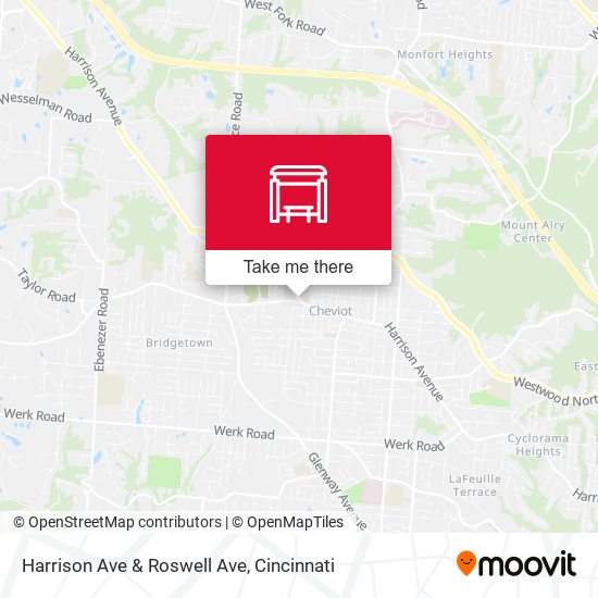 Harrison Ave & Roswell Ave map