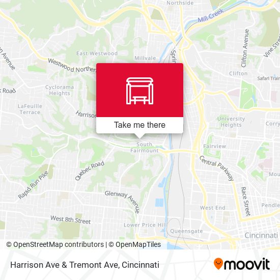 Harrison Ave & Tremont Ave map