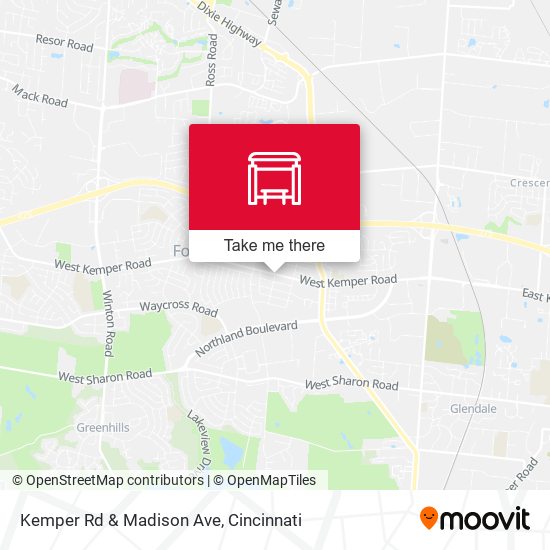 Mapa de Kemper Rd & Madison Ave