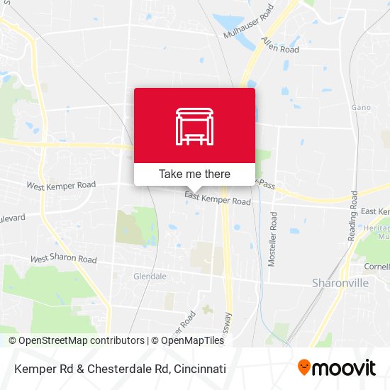 Kemper Rd & Chesterdale Rd map