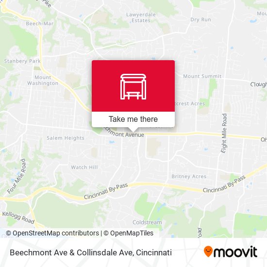 Beechmont Ave & Collinsdale Ave map