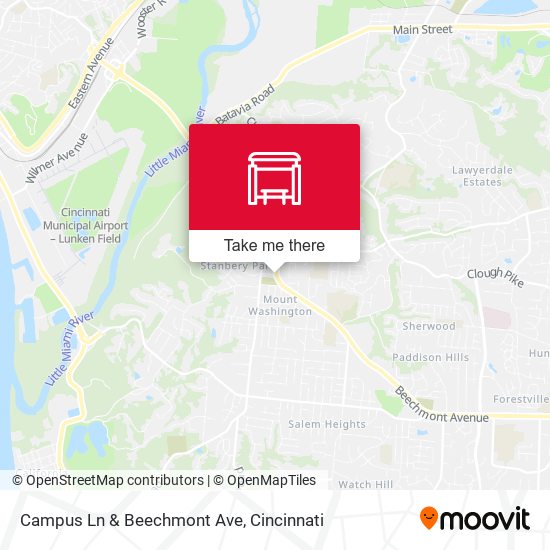Campus Ln & Beechmont Ave map