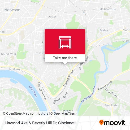 Linwood Ave & Beverly Hill Dr map