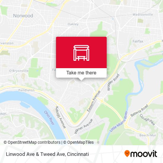 Linwood Ave & Tweed Ave map
