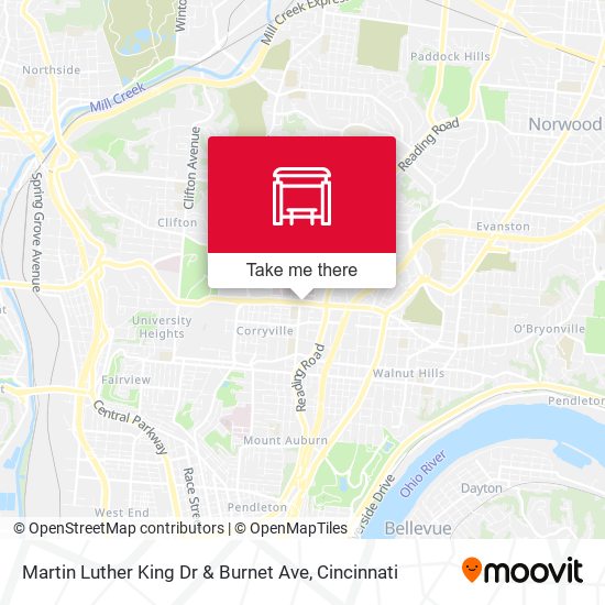 Mapa de Martin Luther King Dr & Burnet Ave