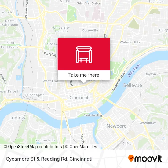 Sycamore St & Reading Rd map