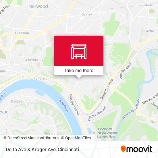 Mapa de Delta Ave & Kroger Ave