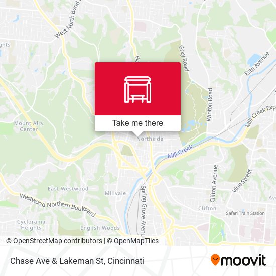 Chase Ave & Lakeman St map