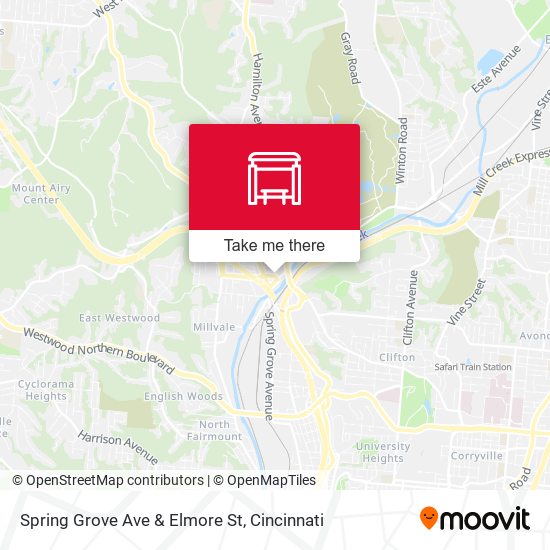 Mapa de Spring Grove Ave & Elmore St
