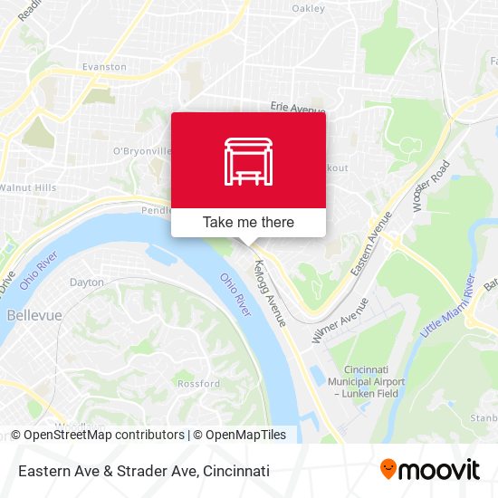 Eastern Ave & Strader Ave map