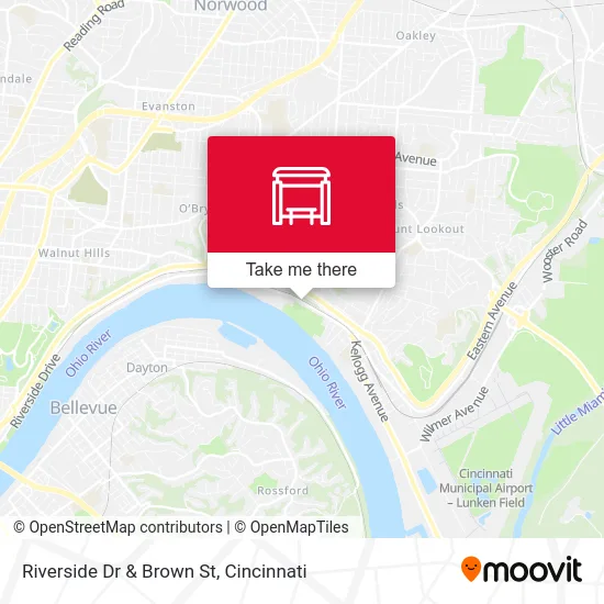 Riverside Dr & Brown St map