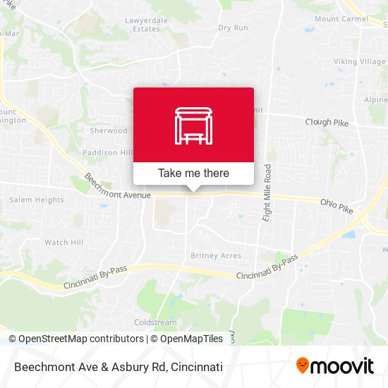 Mapa de Beechmont Ave & Asbury Rd