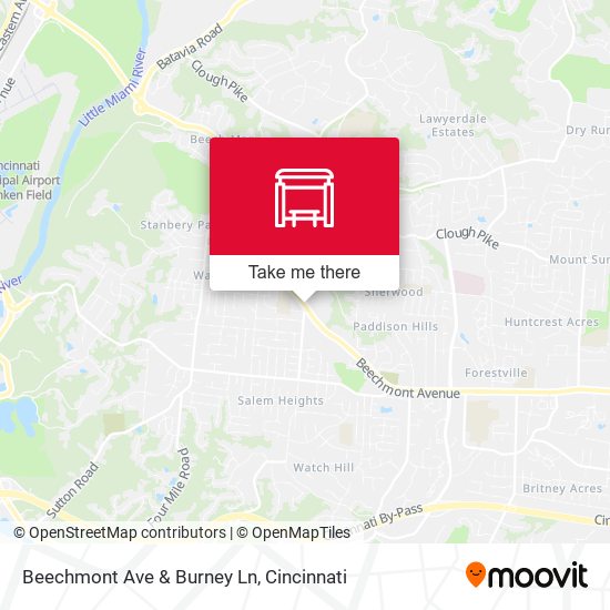 Beechmont Ave & Burney Ln map