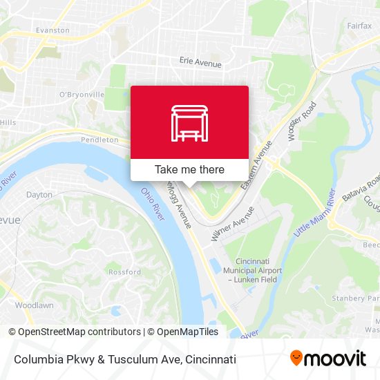 Columbia Pkwy & Tusculum Ave map