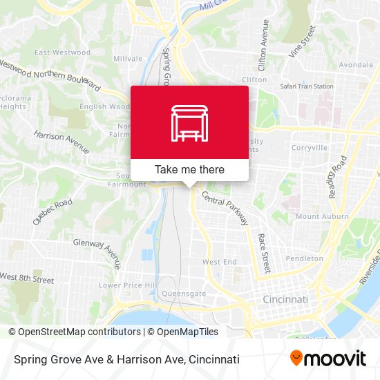 Mapa de Spring Grove Ave & Harrison Ave