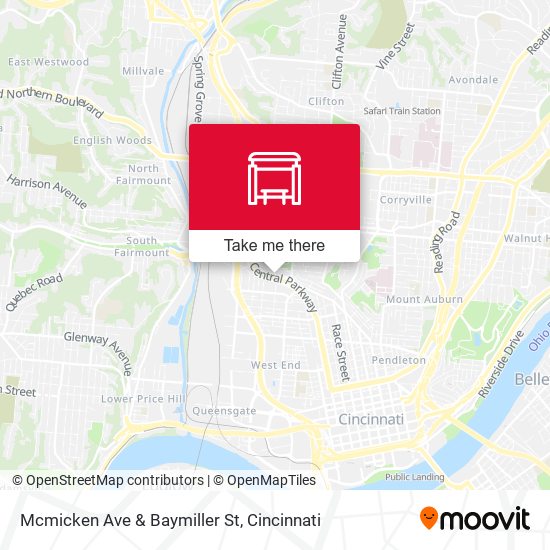 Mcmicken Ave & Baymiller St map