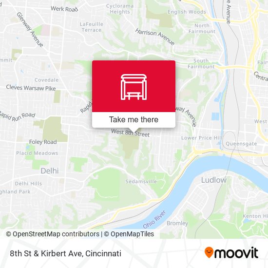 8th St & Kirbert Ave map