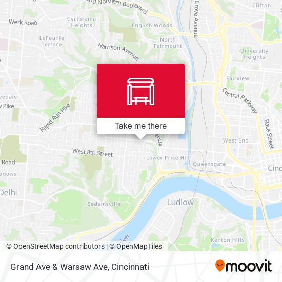 Grand Ave & Warsaw Ave map