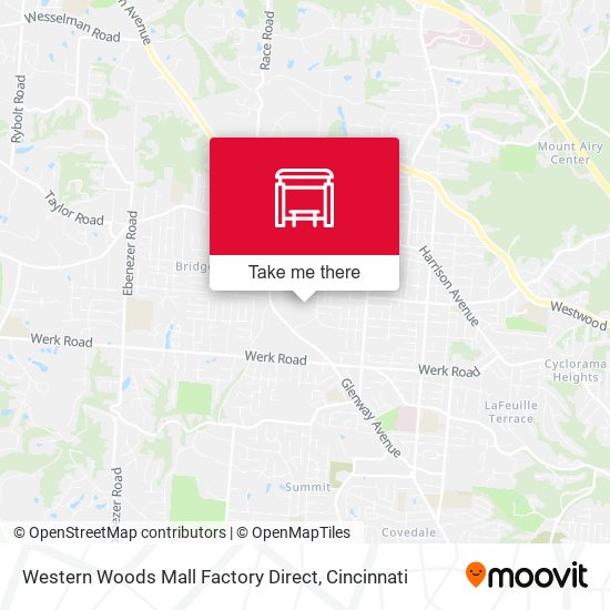 Western Woods Mall Factory Direct map