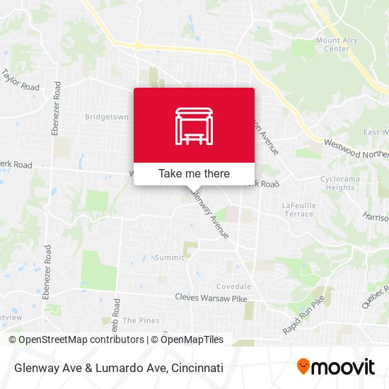 Glenway Ave & Lumardo Ave map