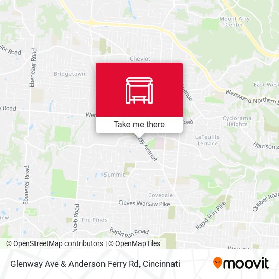 Mapa de Glenway Ave & Anderson Ferry Rd