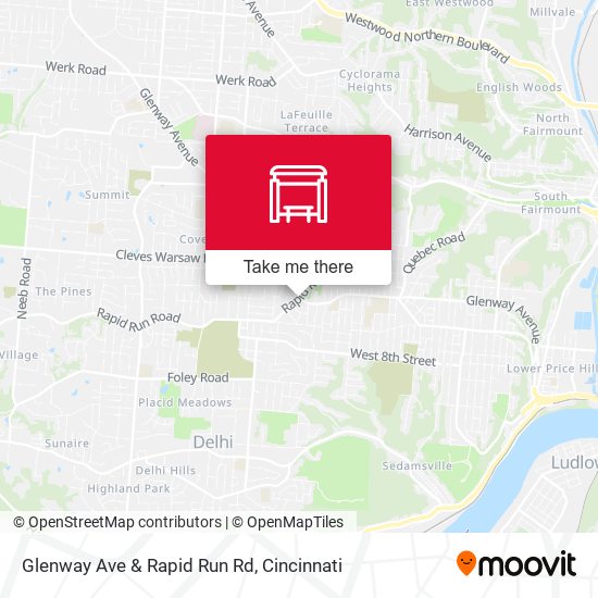 Glenway Ave & Rapid Run Rd map