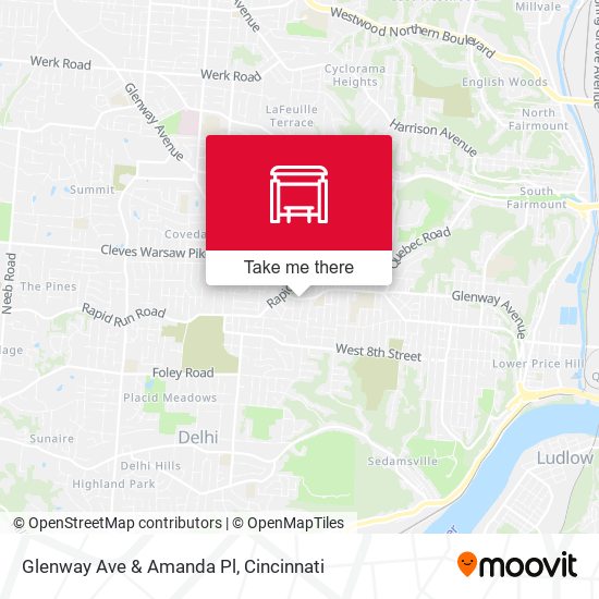 Mapa de Glenway Ave & Amanda Pl