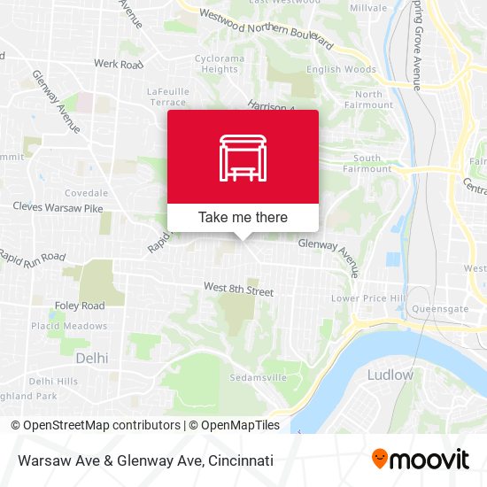 Mapa de Warsaw Ave & Glenway Ave