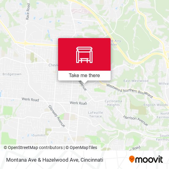 Montana Ave & Hazelwood Ave map