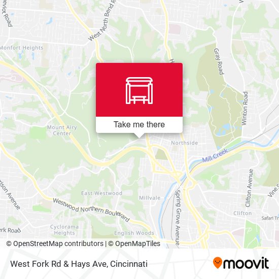 West Fork Rd & Hays Ave map