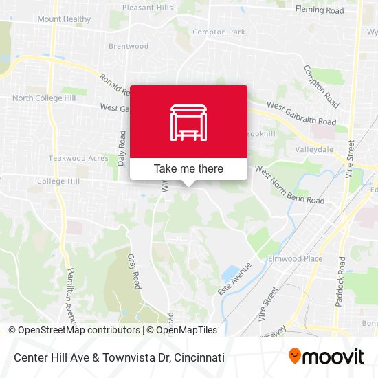 Center Hill Ave & Townvista Dr map