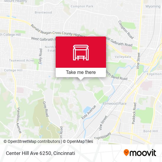 Center Hill Ave 6250 map