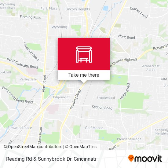 Reading Rd & Sunnybrook Dr map