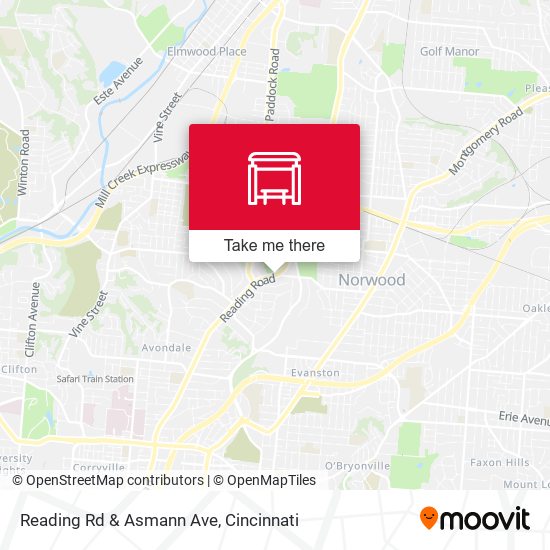Reading Rd & Asmann Ave map