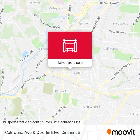 Mapa de California Ave & Oberlin Blvd