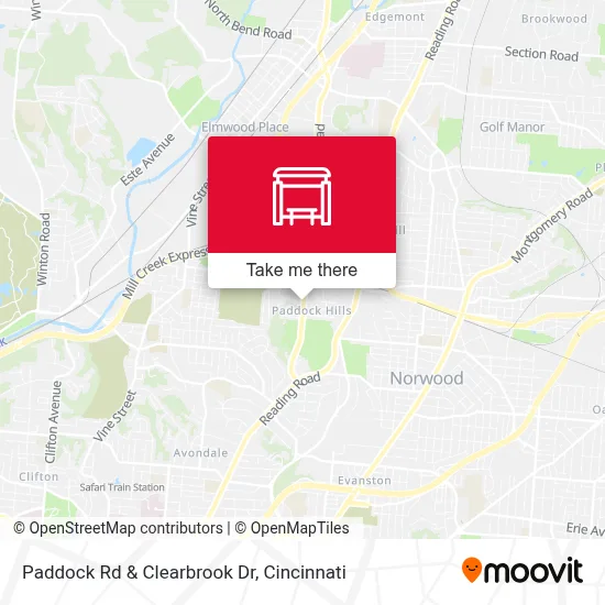 Paddock Rd & Clearbrook Dr map