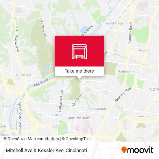 Mitchell Ave & Kessler Ave map