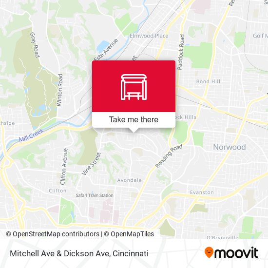 Mitchell Ave & Dickson Ave map
