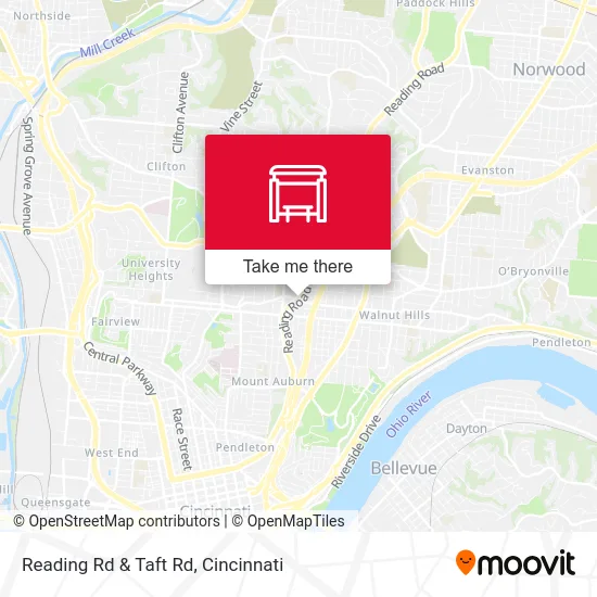 Reading Rd & Taft Rd map