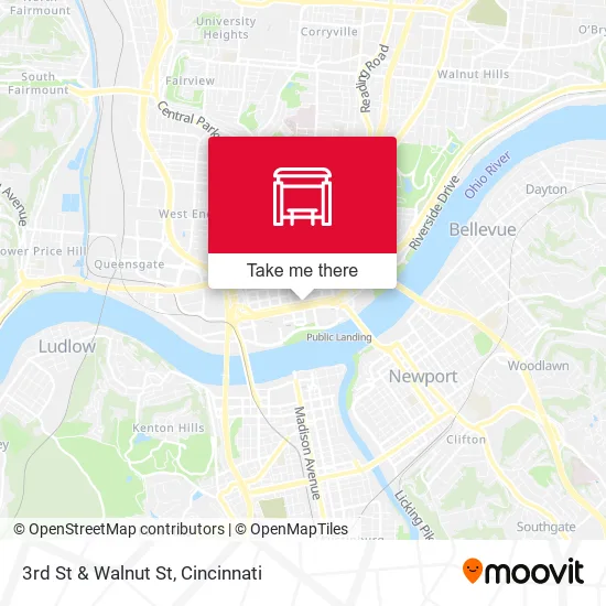 Mapa de 3rd St & Walnut St