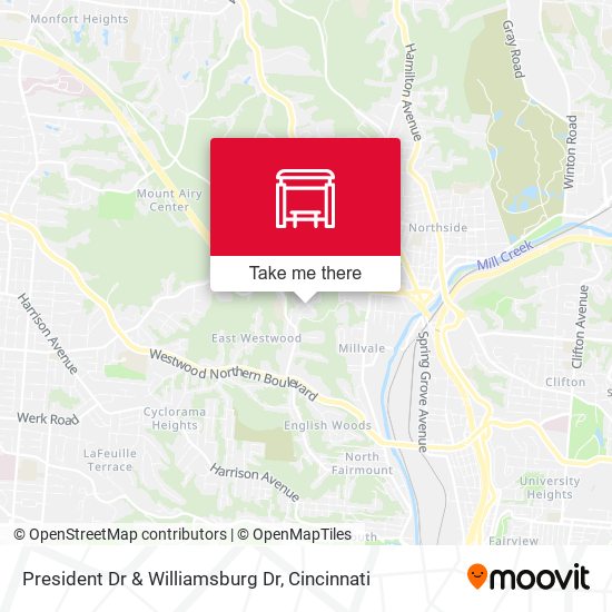 President Dr & Williamsburg Dr map