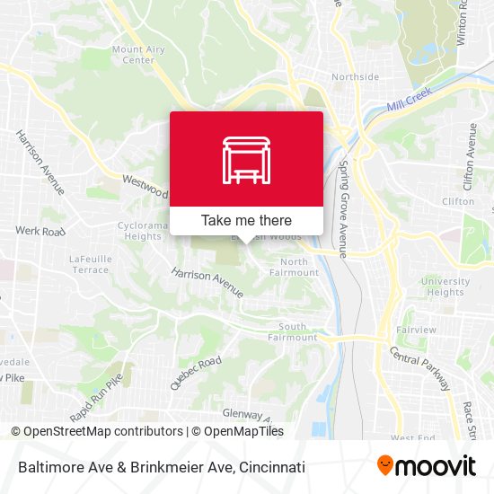 Baltimore Ave & Brinkmeier Ave map