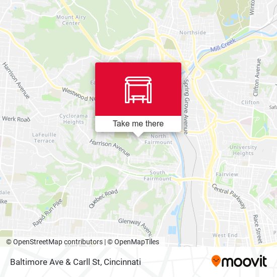 Baltimore Ave & Carll St map
