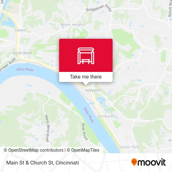 Main St & Church St map