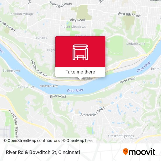 River Rd & Bowditch St map