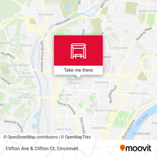 Clifton Ave & Clifton Ct map
