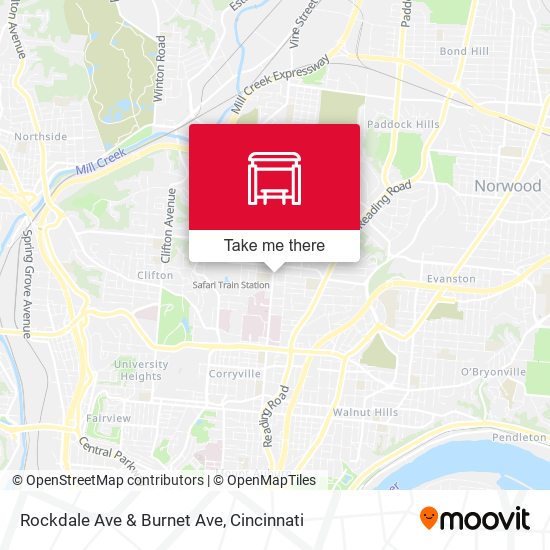 Rockdale Ave & Burnet Ave map