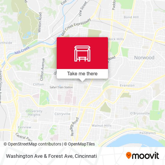 Washington Ave & Forest Ave map
